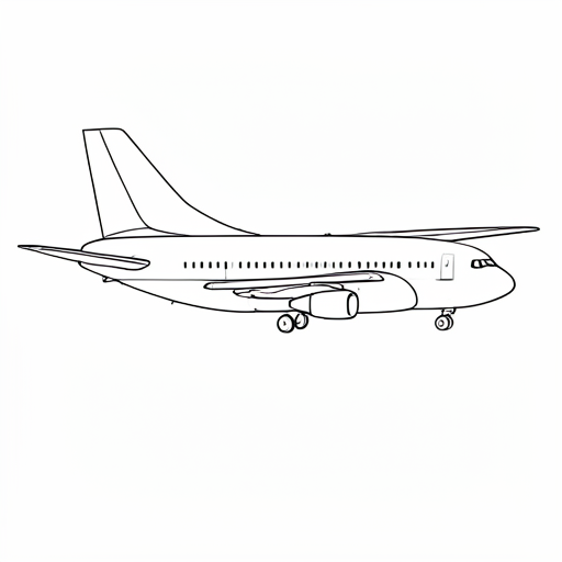 Printable outline of Cargo Plane