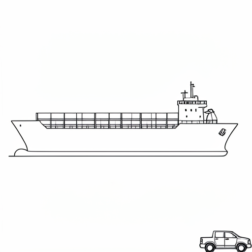 Printable outline of Cargo Ship