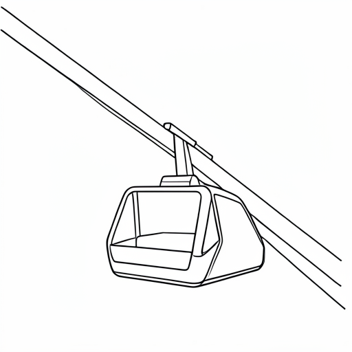 Printable outline of Chairlift