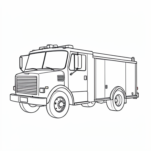 Printable outline of Fire Truck