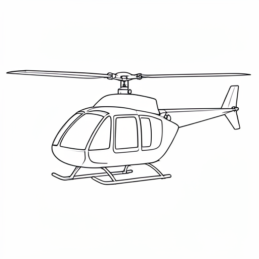Printable outline of Helicopter