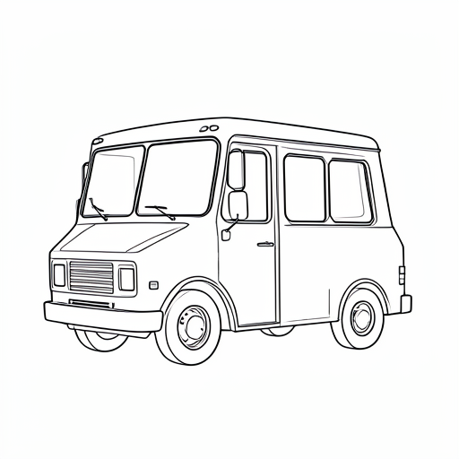 Printable outline of Ice Cream Truck