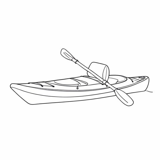 Printable outline of Kayak