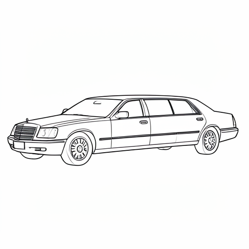 Printable outline of Limousine
