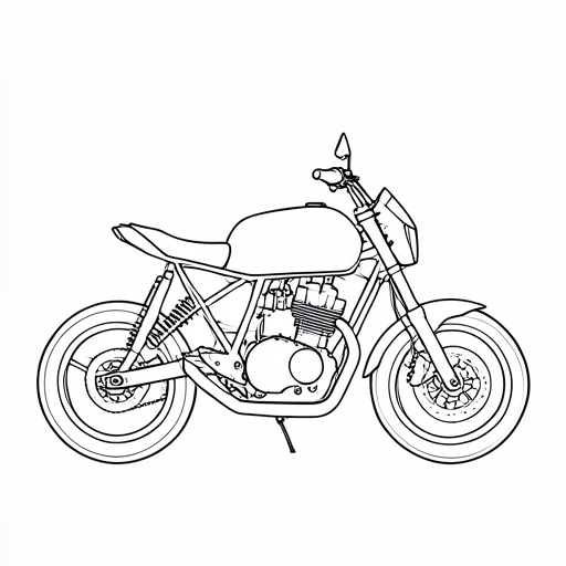 Printable outline of Motorcycle