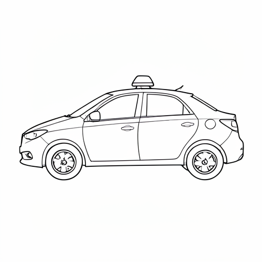 Printable outline of Police Car