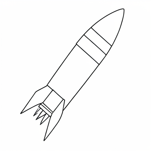 Printable outline of Rocket