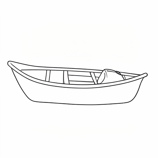 Printable outline of Rowboat