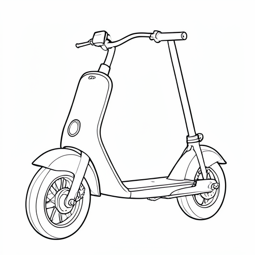 Printable outline of Scooter
