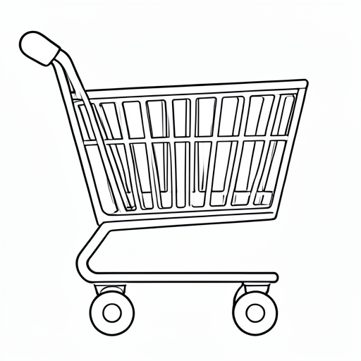 Printable outline of Shopping Cart