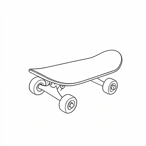 Printable outline of Skateboard