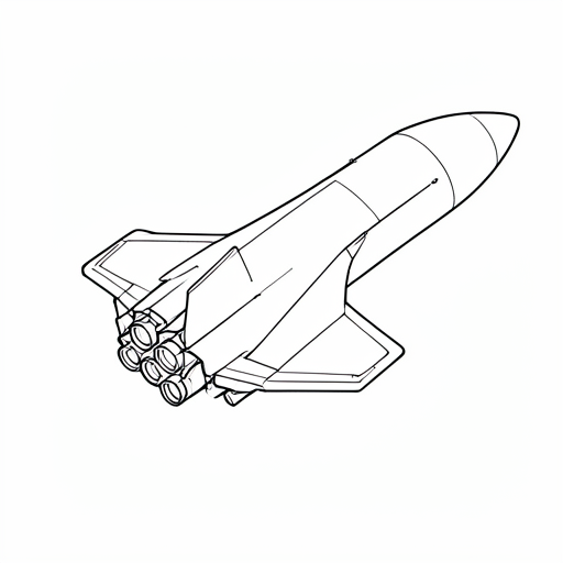 Printable outline of Space Shuttle