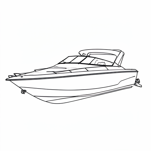 Printable outline of Speedboat