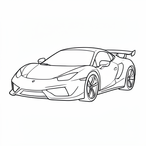 Printable outline of Sports Car