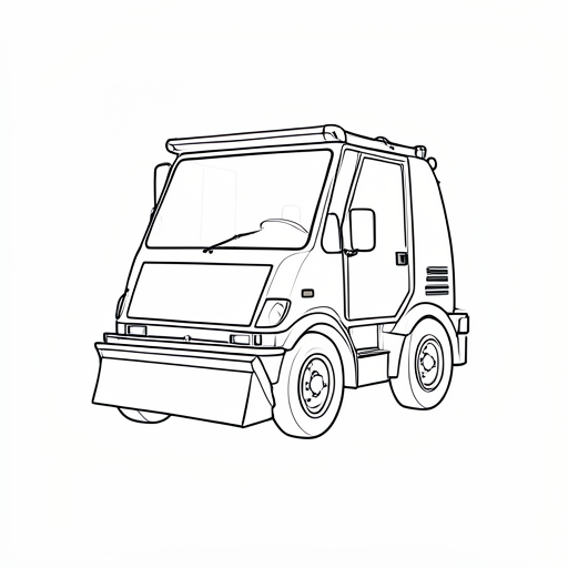 Printable outline of Street Sweeper