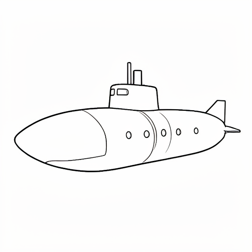 Printable outline of Submarine