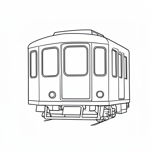 Printable outline of Subway Train