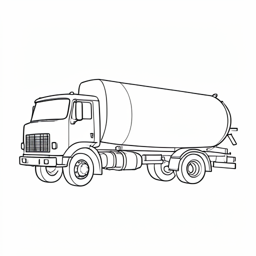 Printable outline of Tanker Truck