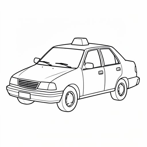 Printable outline of Taxi