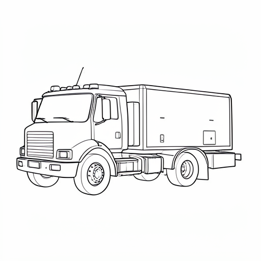 Printable outline of Tow Truck