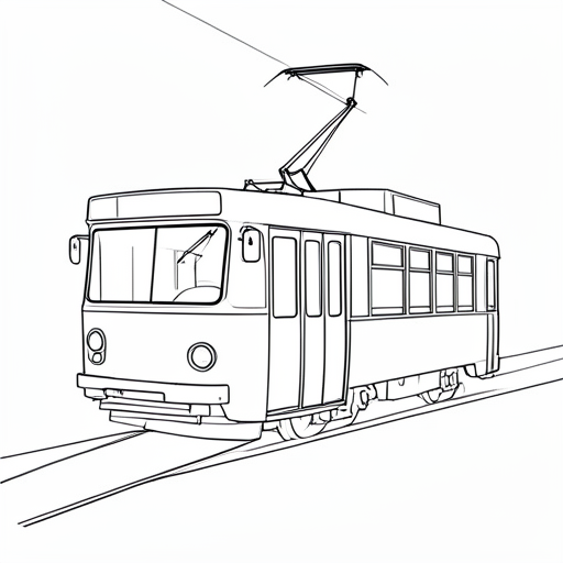 Printable outline of Tram