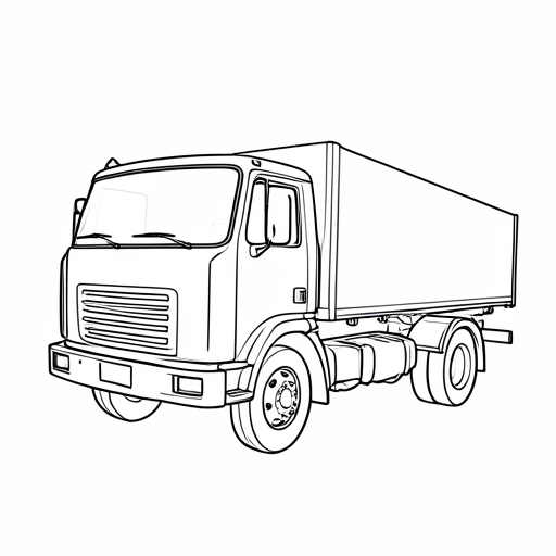 Printable outline of Truck