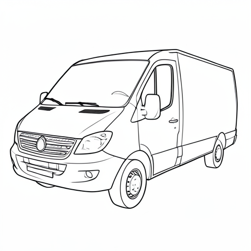 Printable outline of Van