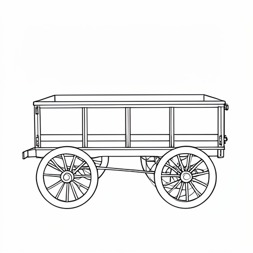 Printable outline of Wagon