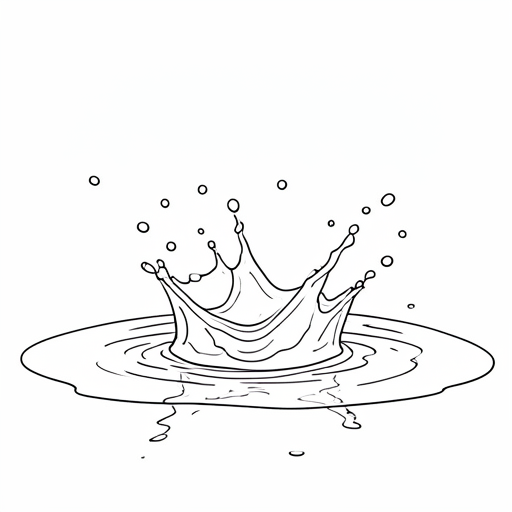 Printable outline of Puddle Splash