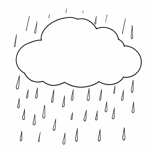 Printable outline of Rainy