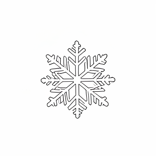 Printable outline of Snowflake Weather