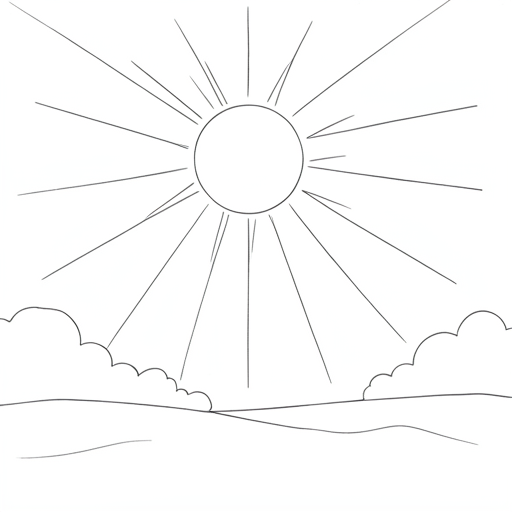 Printable outline of Sunny Day
